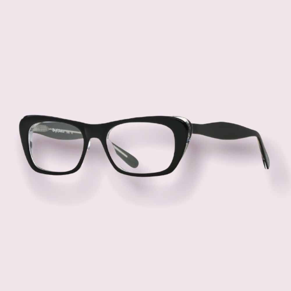 Rough Justice Catty Eyeglasses in Black Crystal